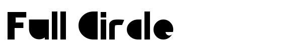 Full Circle font preview